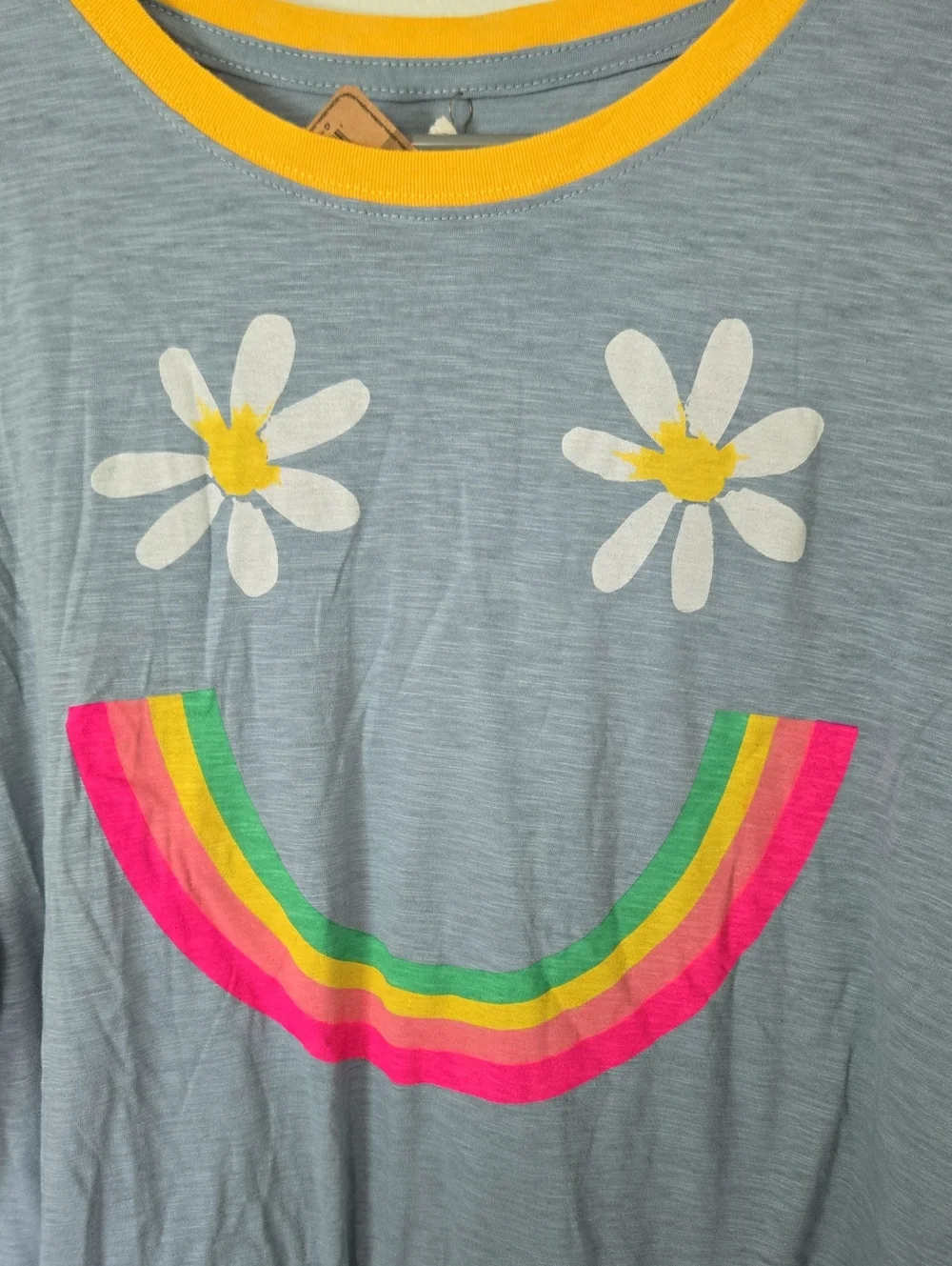 Natural Life | NWT Blue Daisy Ringer Tee Size Medium